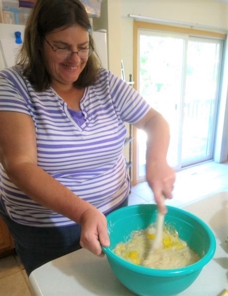 Andrea Millner making friendship bread August 2020